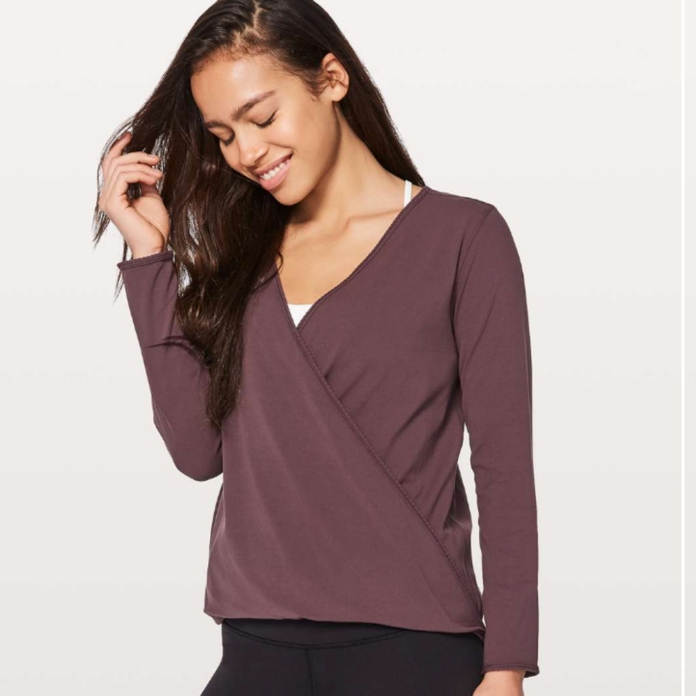 Lululemon Full Freedom Long Sleeve in Black Cherry